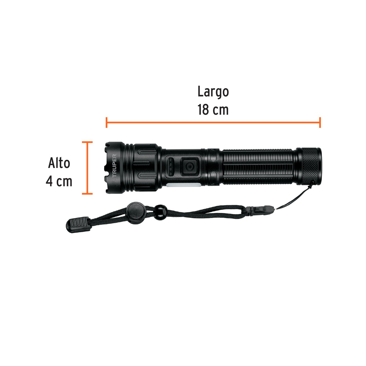 LINTERNA LED RECARG C/LUZ DE EMERG 410LM 103088 *