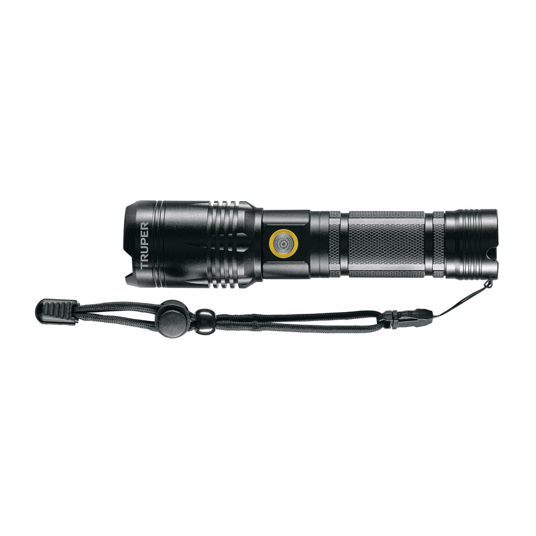 LINTERNA LED RECARGABLE. DE ALUMINIO 1200 LM, TRUPER 103100 P