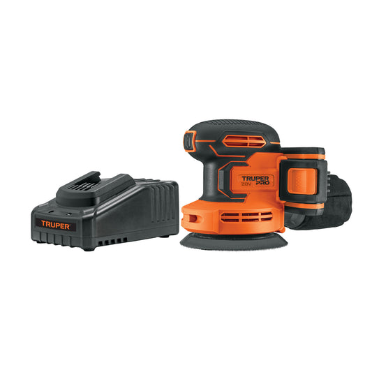 LIJADORA ROTO-ORTIBAL 5'' INALAMBRICA 20V TRUPER PRO 101863 P