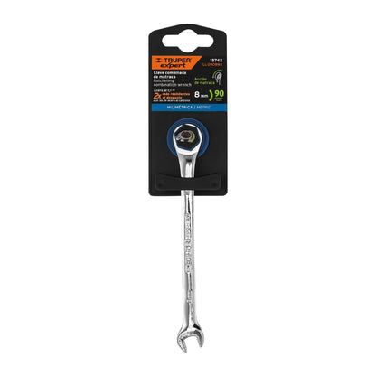LLAVE COMBINADA CON MATRACA 8 MM X 136 MM DE LARGO 15742 *
