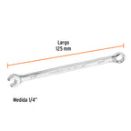 LLAVE COMBINADA EXTRALARGA 1/4'' x 125 MM DE LARGO, EXPERT 15590 P