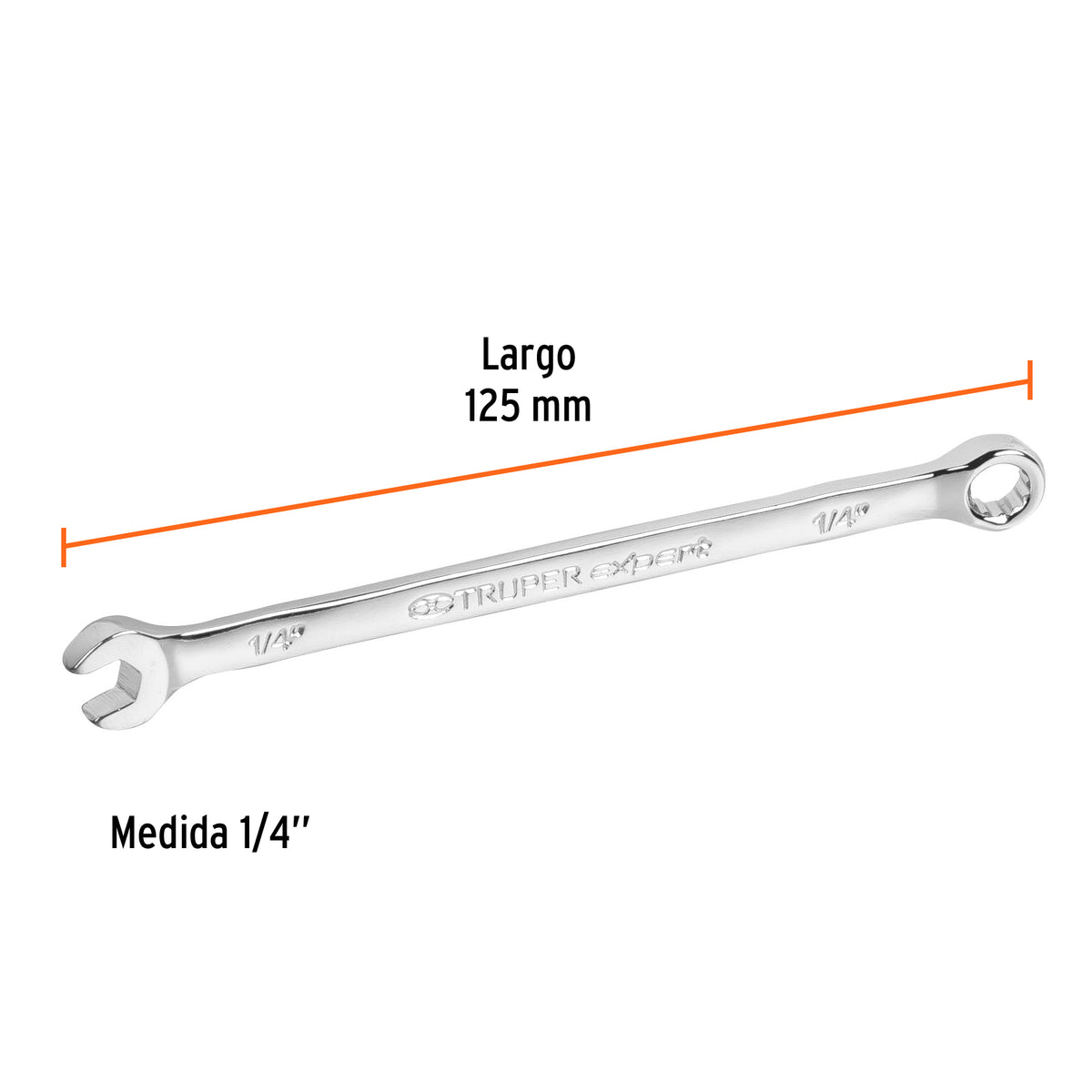 LLAVE COMBINADA EXTRALARGA 1/4'' x 125 MM DE LARGO, EXPERT 15590 P