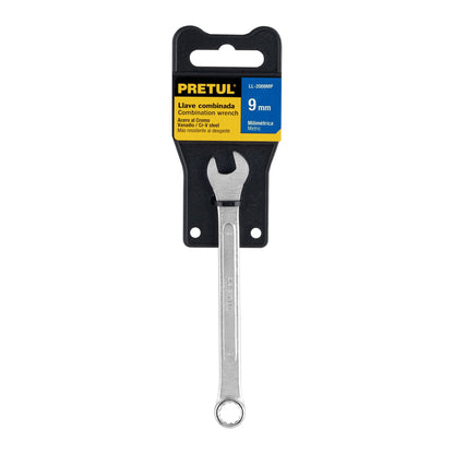 LLAVE COMBINADA 9 MM x 130 MM DE LARGO, PRETUL 21903 P