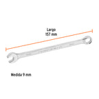 LLAVE COMBINADA EXTRALARGA 9 MM x 157 MM DE LARGO, EXPERT 15613 P
