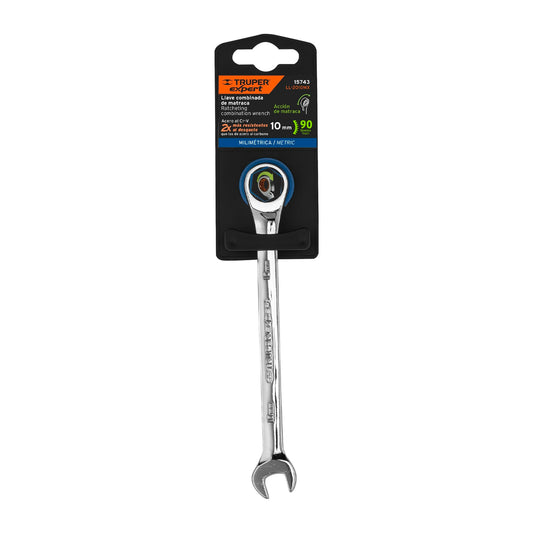LLAVE COMBINADA CON MATRACA 10MM x 154 MM LARGO, EXPERT 15743 *