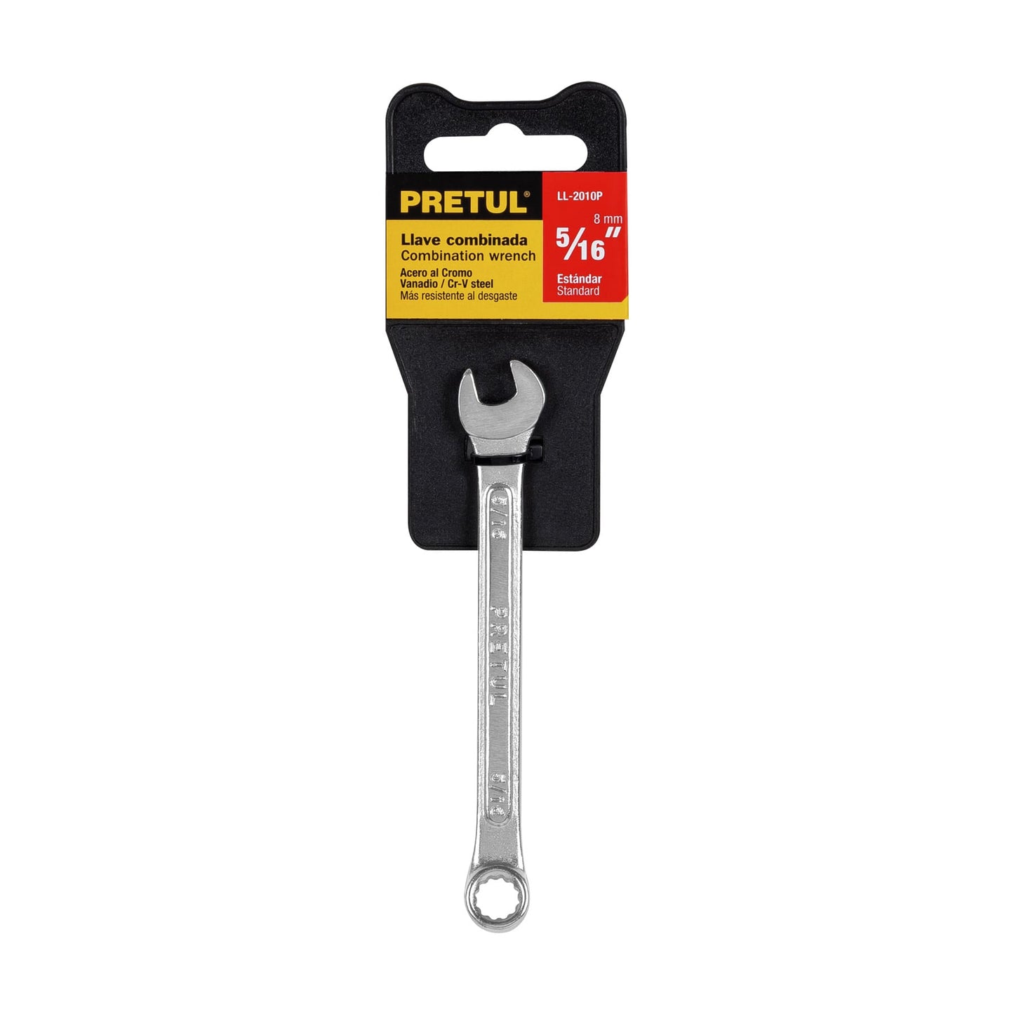 LLAVE COMBINADA 5/16'' x 120 MM DE LARGO, PRETUL 21881 *