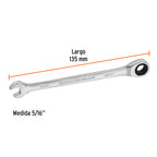 LLAVE COMBINADA CON MATRACA 5/16'' x 135 MM LARGO, EXPERT 15735 *