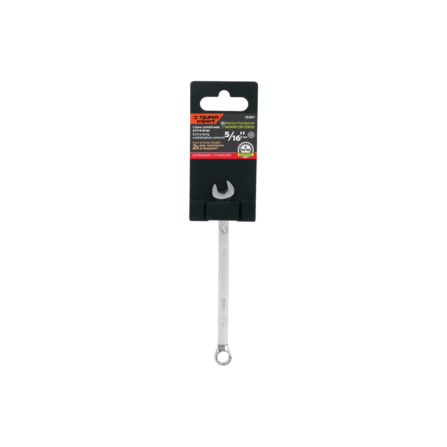 LLAVE COMBINADA EXTRALARGA 5/16'' x 145 MM DE LARGO, EXPERT 15591 P