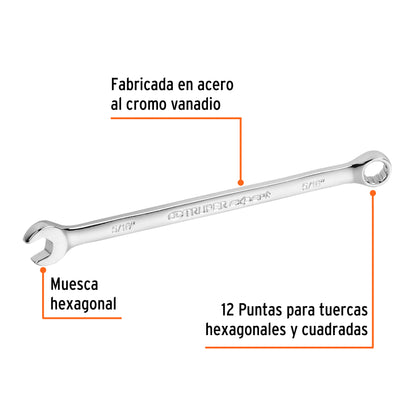 LLAVE COMBINADA EXTRALARGA 5/16'' x 145 MM DE LARGO, EXPERT 15591 P