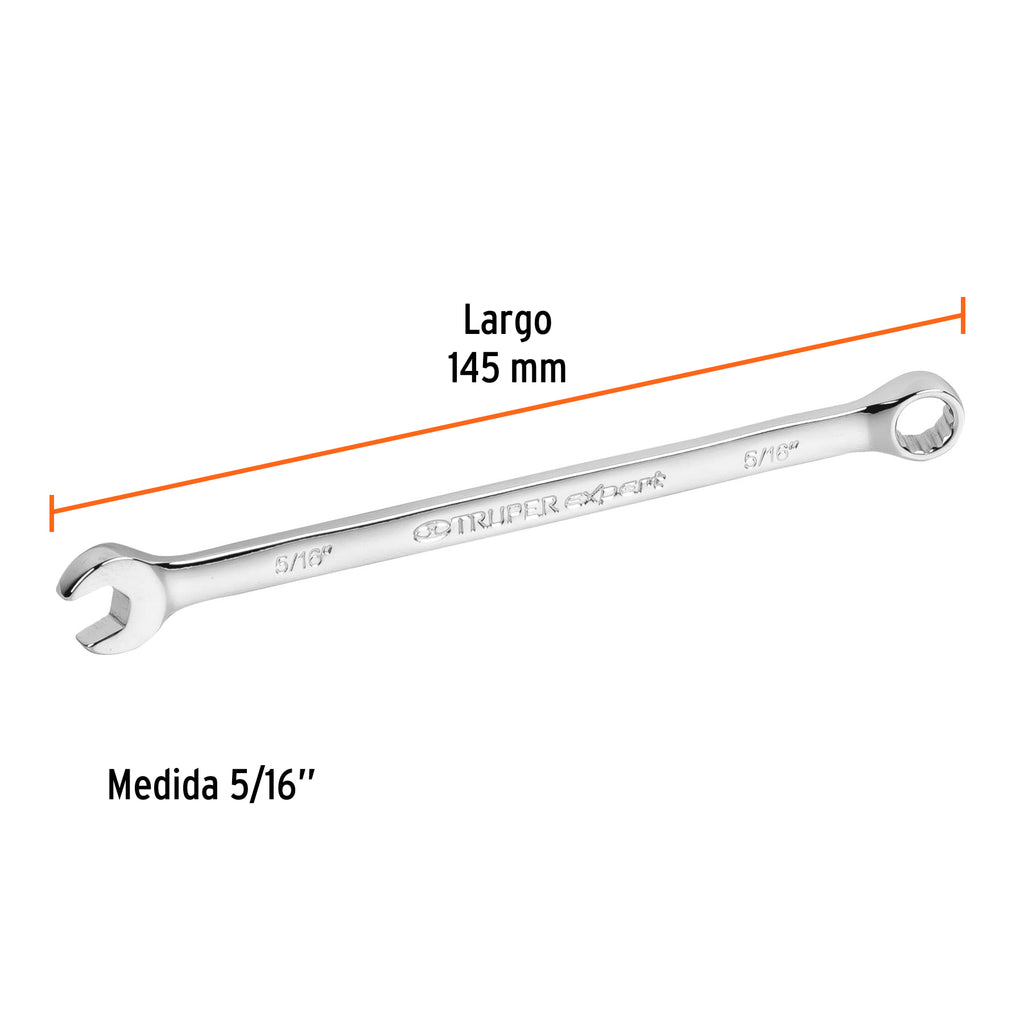 LLAVE COMBINADA EXTRALARGA 5/16'' x 145 MM DE LARGO, EXPERT 15591 P