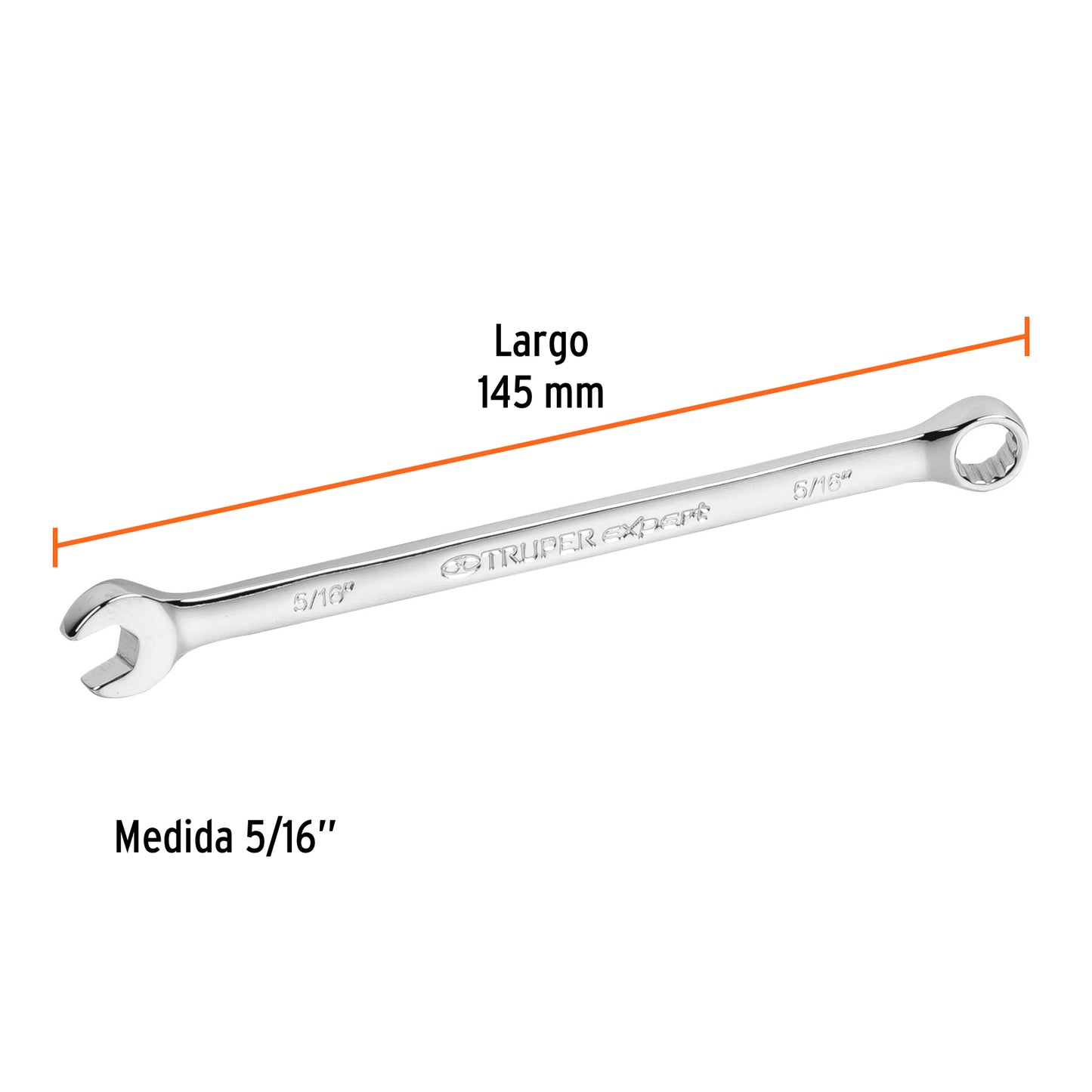 LLAVE COMBINADA EXTRALARGA 5/16'' x 145 MM DE LARGO, EXPERT 15591 P