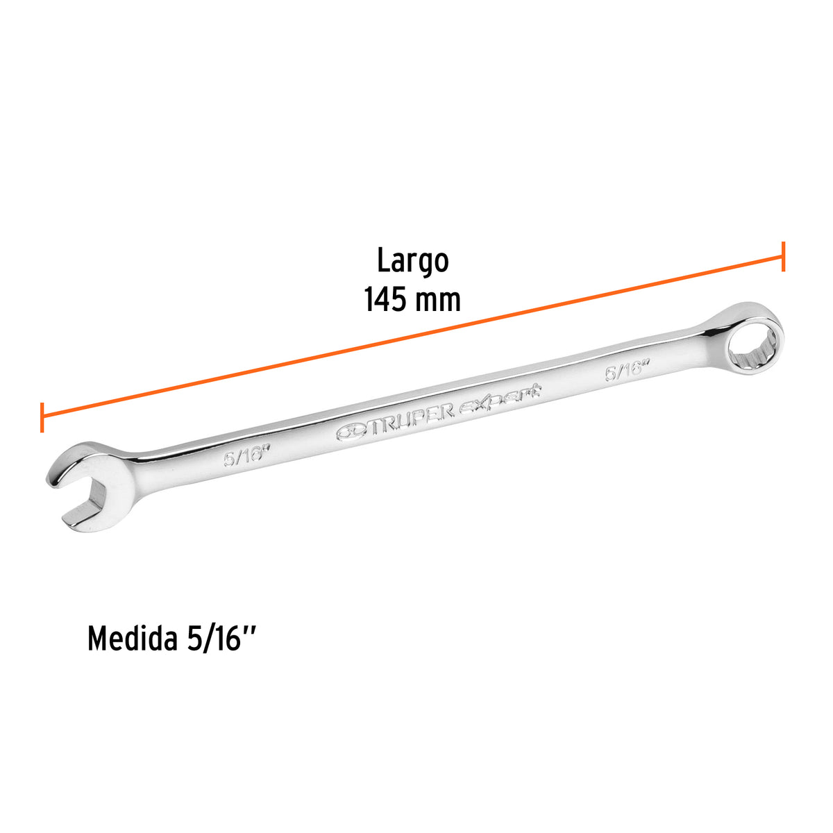 LLAVE COMBINADA EXTRALARGA 5/16'' x 145 MM DE LARGO, EXPERT 15591 P