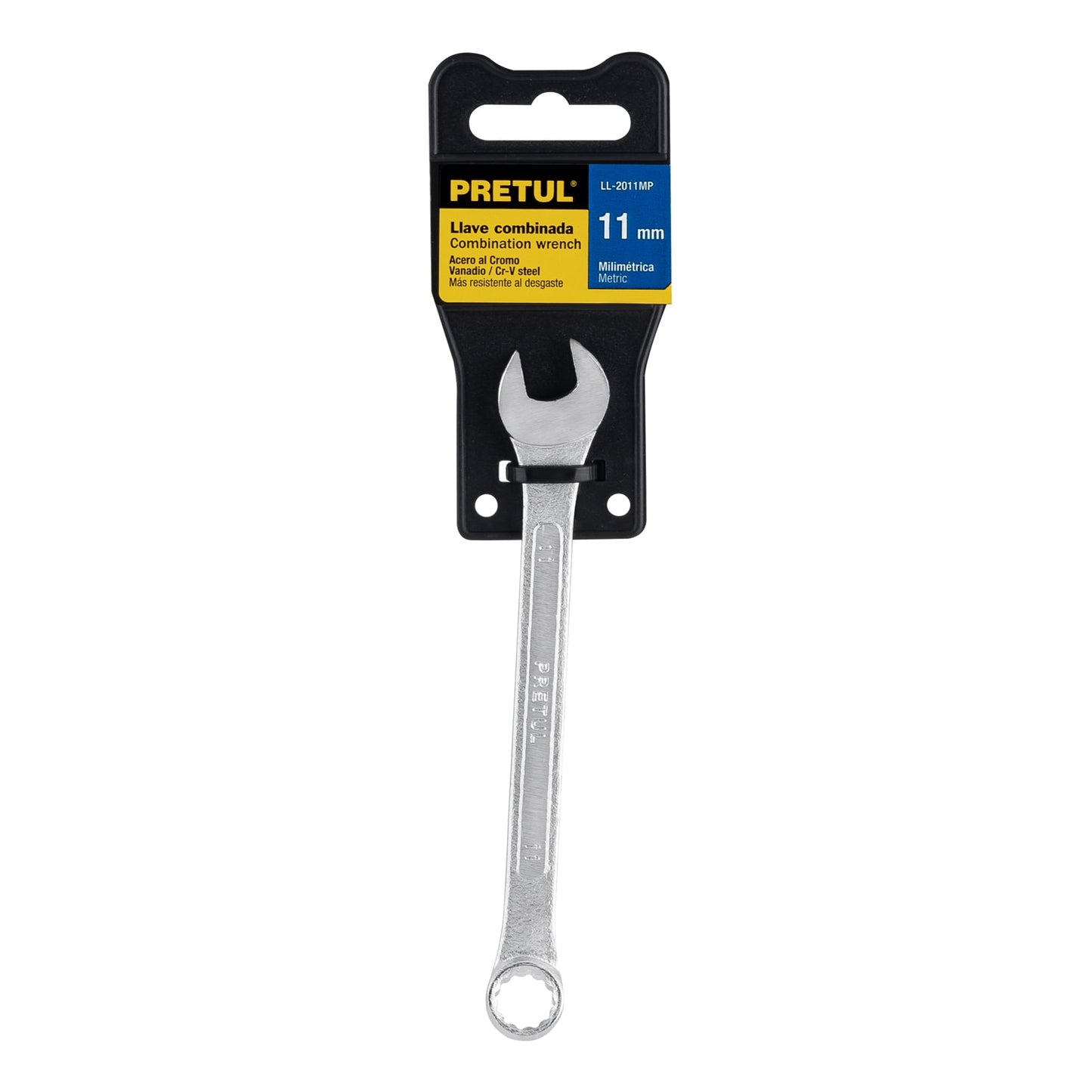 LLAVE COMBINADA 11 MM x 150MM DE LARGO, PRETUL 21905 P