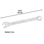 LLAVE COMBINADA 11 MM x 150MM DE LARGO, PRETUL 21905 P