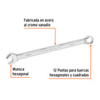 LLAVE COMBINADA EXTRALARGA 11 MM x 183 MM DE LARGO, EXPERT 15615 P