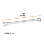 LLAVE COMBINADA EXTRALARGA 12 MM x 193 MM DE LARGO, EXPERT 15616 P