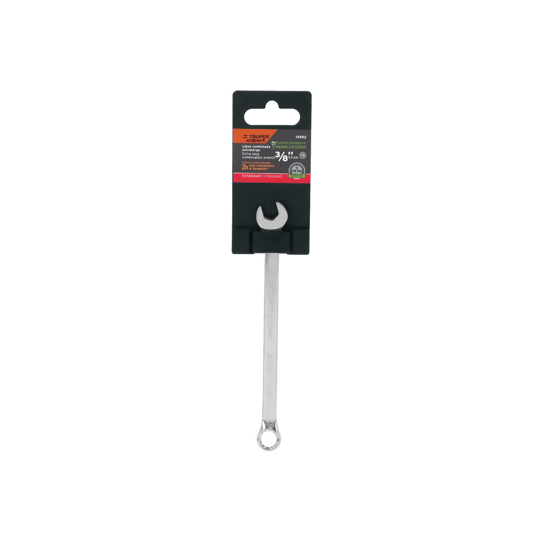 LLAVE COMBINADA EXTRALARGA 3/8'' x 164 MM DE LARGO, EXPERT 15592 P