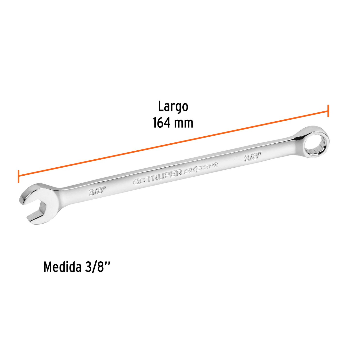 LLAVE COMBINADA EXTRALARGA 3/8'' x 164 MM DE LARGO, EXPERT 15592 P