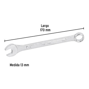 LLAVE COMBINADA 13MM X 170 MM DE LARGO, PRETUL 21907 P