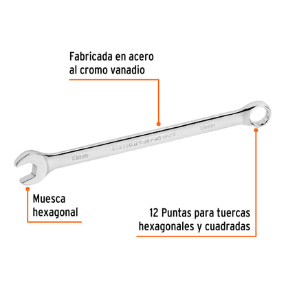 LLAVE COMBINADA EXTRALARGA 13 MM X 202 MM DE LARGO 15617 *