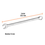 LLAVE COMBINADA EXTRALARGA 13 MM X 202 MM DE LARGO 15617 *