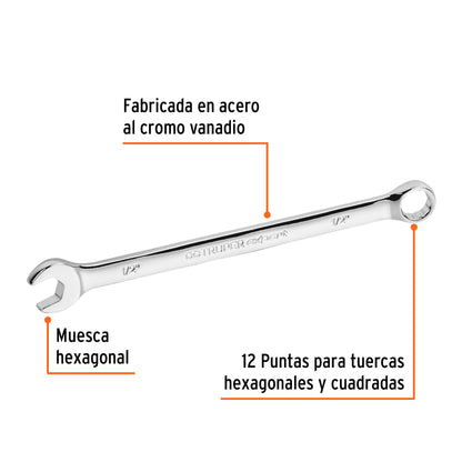 LLAVE COMBINADA EXTRALARGA 1/2'' x 202 MM DE LARGO, EXPERT 15594 P