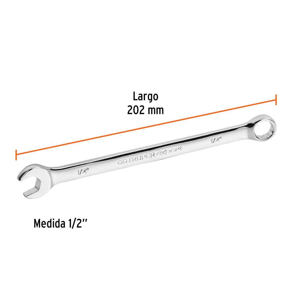 LLAVE COMBINADA EXTRALARGA 1/2'' x 202 MM DE LARGO, EXPERT 15594 P