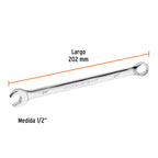 LLAVE COMBINADA EXTRALARGA 1/2'' x 202 MM DE LARGO, EXPERT 15594 P