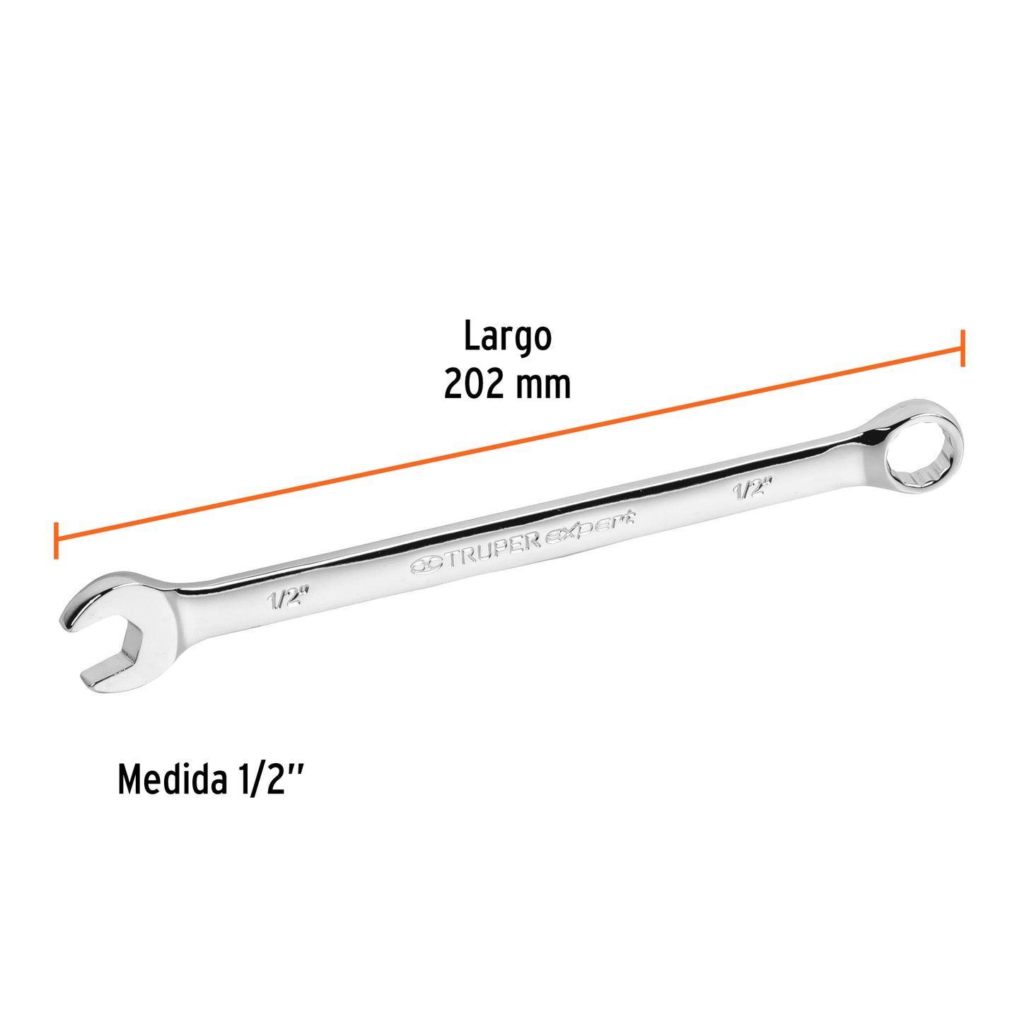 LLAVE COMBINADA EXTRALARGA 1/2'' x 202 MM DE LARGO, EXPERT 15594 P
