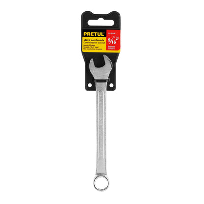 LLAVE COMBINADA 9/16'' x 180 MM DE LARGO, PRETUL 21885 *