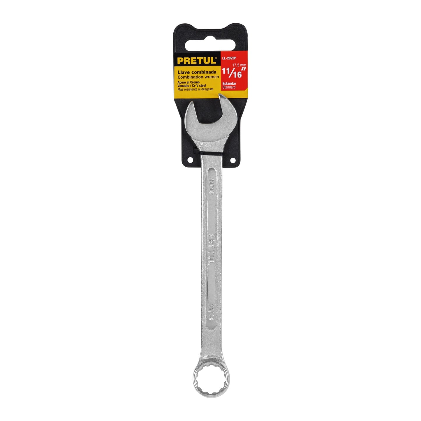 LLLAVE COMBINADA 11/16'' x 210 MM DE LARGO, PRETUL 21887 P