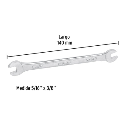 LLAVE ESPAÑOLA, 5/16 x 3/8" x 140 MM DE LARGO, PRETUL 21951 P