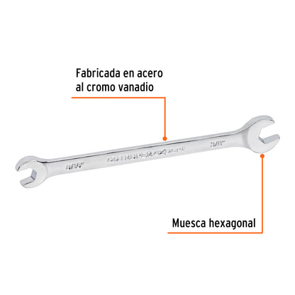 LLAVE ESPAÑOLA, 5/16 X 3/8" X 145 MM DE LARGO, TRUPER EXPERT 15682 *