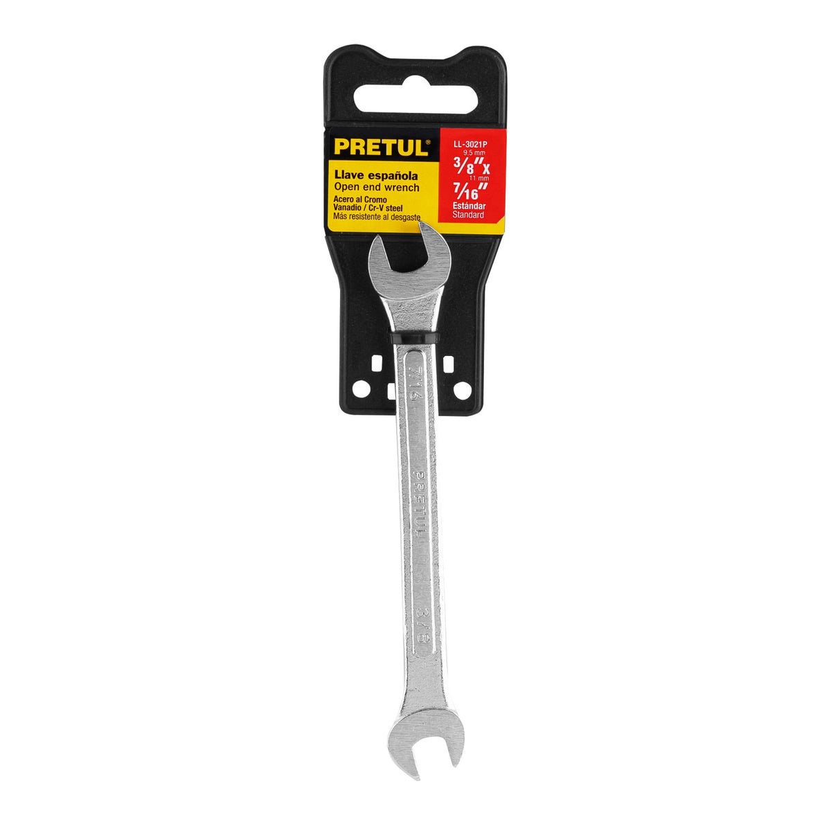 LLAVE ESPAÑOLA, 3/8 x 7/16" x 157 MM DE LARGO, PRETUL 21952 P