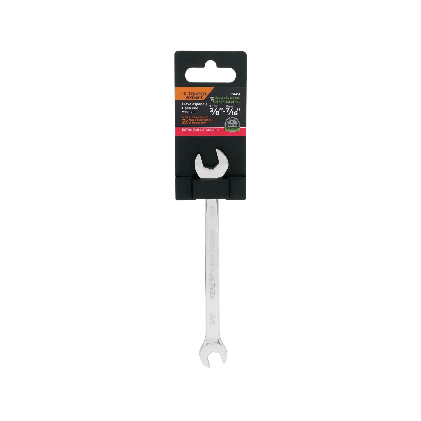 LLAVE ESPAÑOLA, 3/8 x 7/16" x 162 MM DE LARGO, TRUPER EXPERT 15684 P