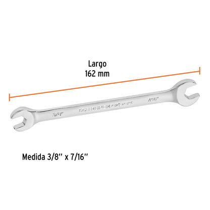 LLAVE ESPAÑOLA, 3/8 x 7/16" x 162 MM DE LARGO, TRUPER EXPERT 15684 P