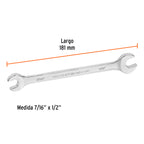 LLAVE ESPAÑOLA, 7/16 x 1/2'' x 181 MM DE LARGO, TRUPER EXPERT 15686 P