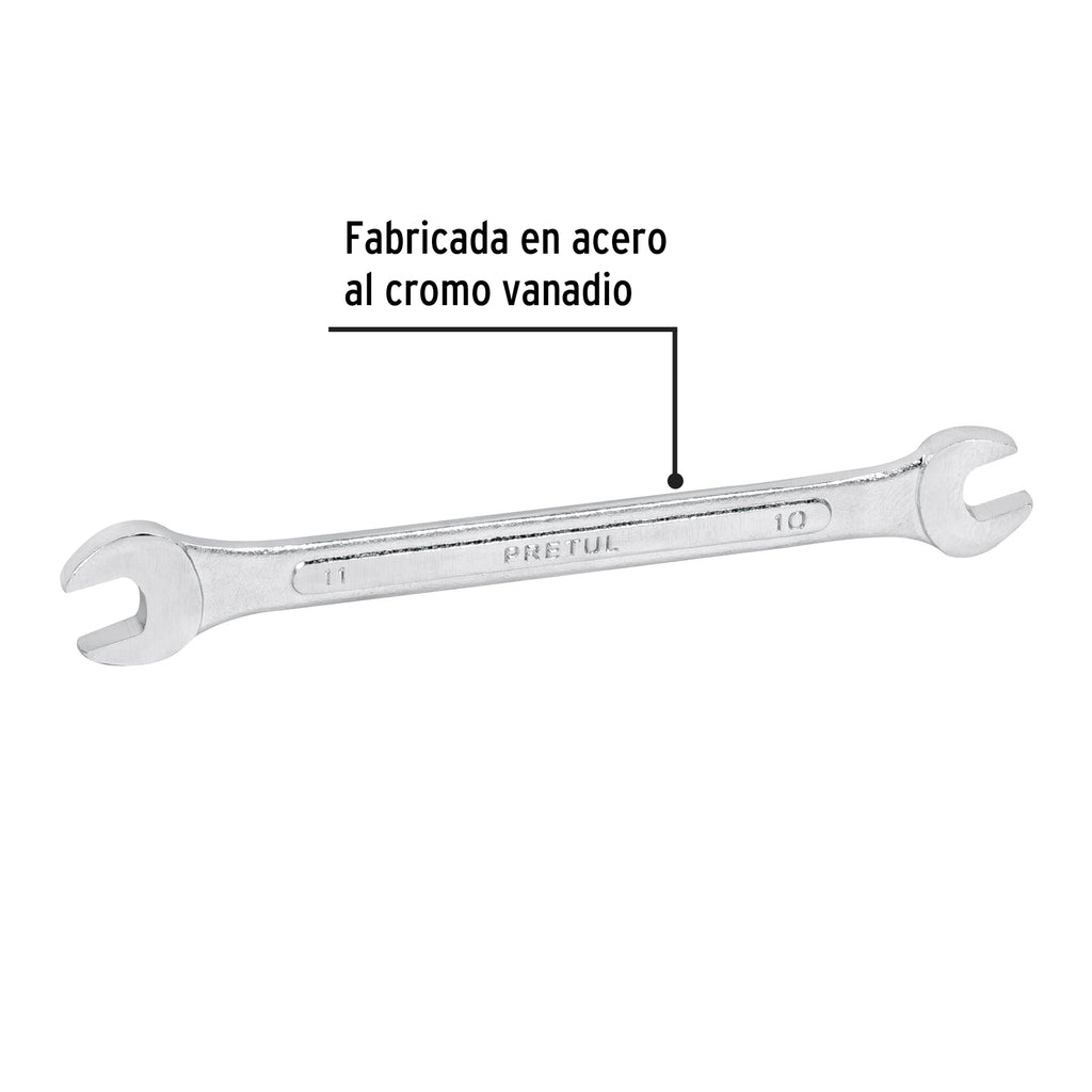 LLAVE ESPAÑOLA 10 x 11MM x 157 MM DE LARGO, PRETUL 21972 P