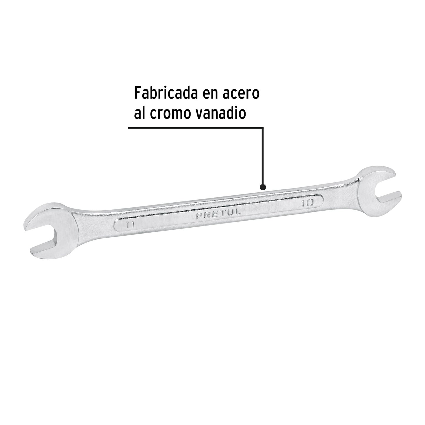 LLAVE ESPAÑOLA 10 x 11MM x 157 MM DE LARGO, PRETUL 21972 P