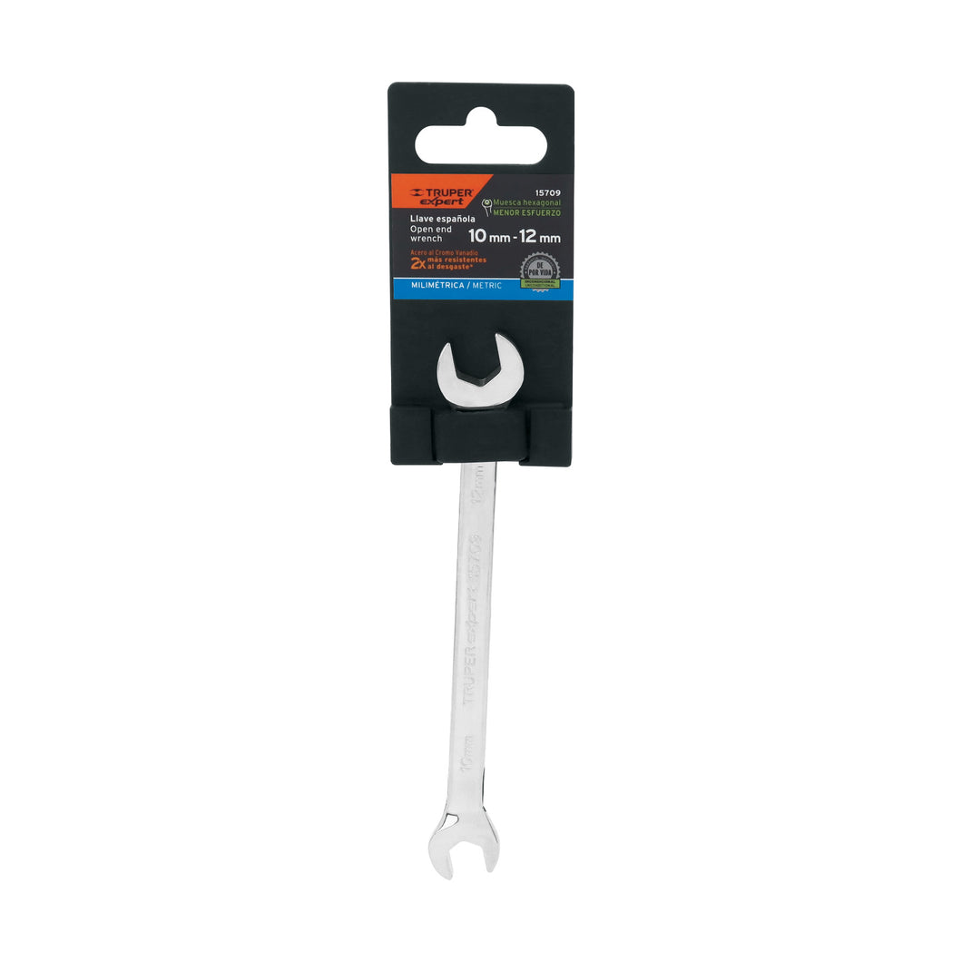 LLAVE ESPAÑOLA 10 x 12 x 162 MM DE LARGO, TRUPER EXPERT 15709 P