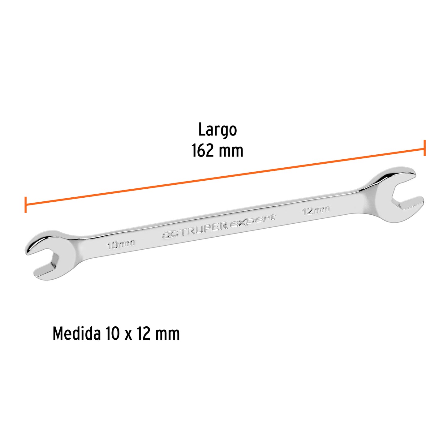 LLAVE ESPAÑOLA 10 x 12 x 162 MM DE LARGO, TRUPER EXPERT 15709 P