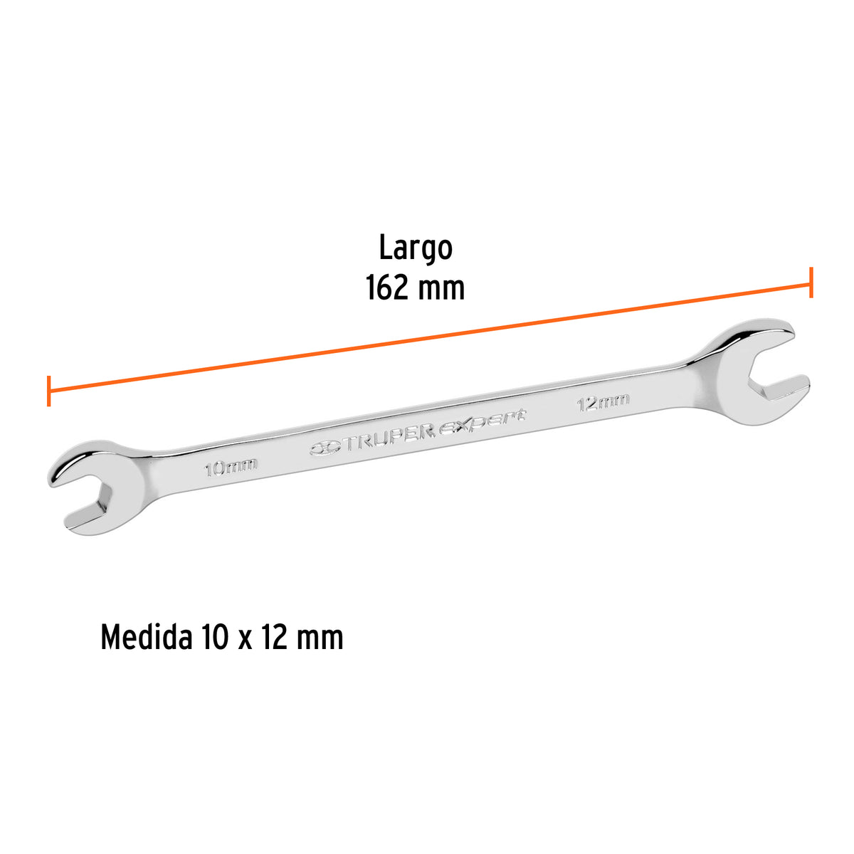LLAVE ESPAÑOLA 10 x 12 x 162 MM DE LARGO, TRUPER EXPERT 15709 P