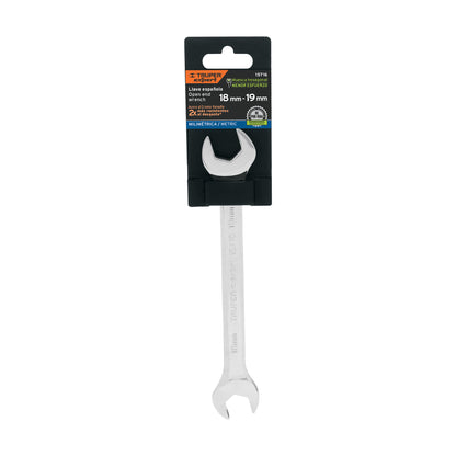 LLAVE ESPAÑOLA 18 x 19 x 220 MM DE LARGO, TRUPER EXPERT 15716 P