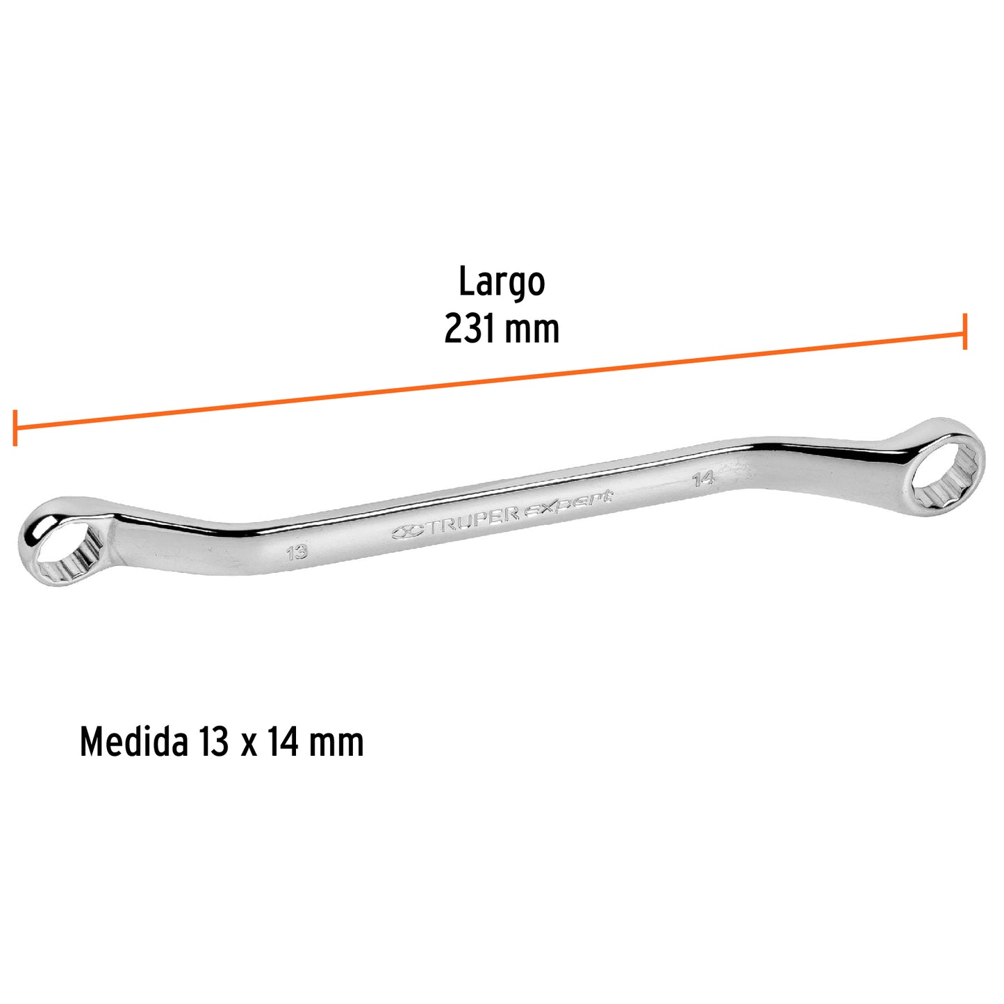 LLAVE DE ESTRÍAS 13 x 14 x 231 MM LARGO, TRUPER EXPERT 15762 P
