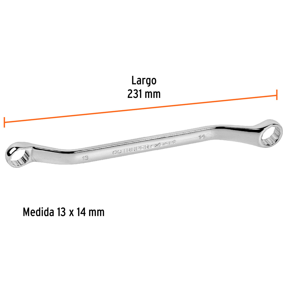 LLAVE DE ESTRÍAS 13 x 14 x 231 MM LARGO, TRUPER EXPERT 15762 P