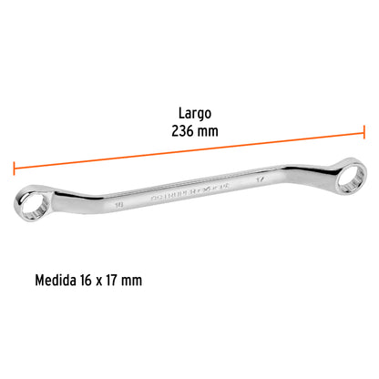 LLAVE ESTRÍAS 16 x 17 x 236 MM LARGO, TRUPER EXPERT 15763 P