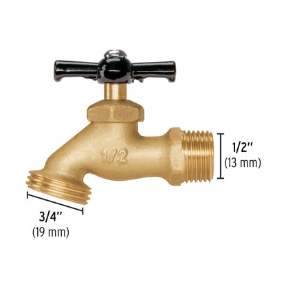 Llave p/manguera, de latón 100g, 1/2", blíster, PRETUL