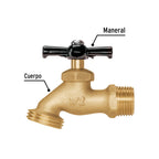 Llave p/manguera, de latón 100g, 1/2", blíster, PRETUL