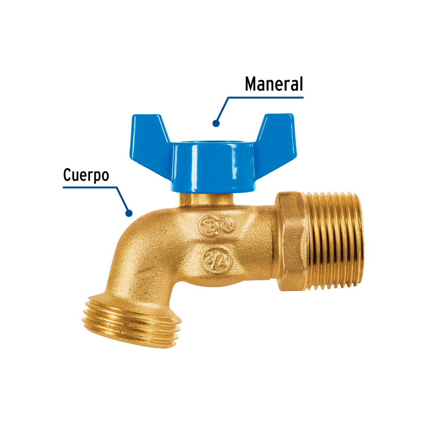LLAVE DE ESFERA DE LATON 3/4'', FOSET 49054 *