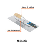 LLANA CANTO RECTO 14'', 10 REMACHES, TRUPER 103038 *